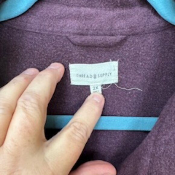 Burgundy Shirt Jacket - Picture 4 of 5